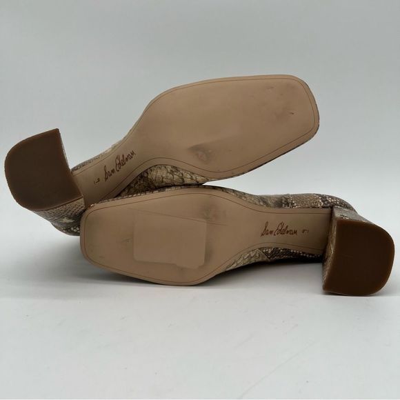 New! SAM EDELMAN Women’s Codie Snakeskin-Embossed Ankle Boots Size 9 - Picture 14 of 14